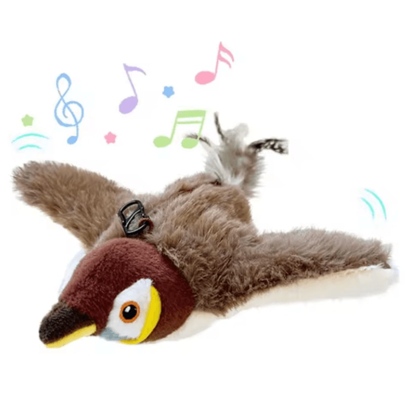 Interactive Flapping Bird Cat Toy With Catnip Chirping Flying Bird For Active Indoor Cats 3