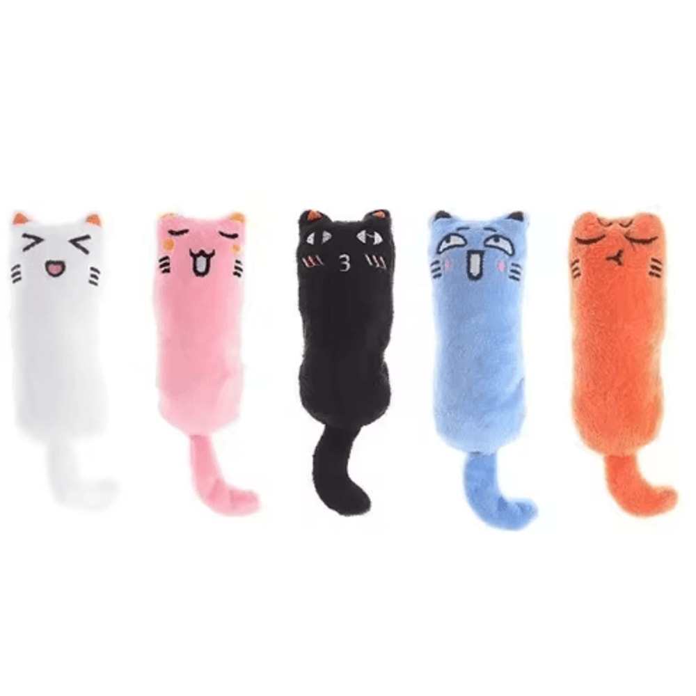 Cute Thumb Catnip Plush Toy Interactive Chew Cuddle Pillow For Cats 7