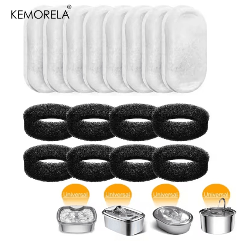 810PCS Pet Water Fountain Replacement Filters Activated Carbon Filters For Cat Dog Water Dispense 5