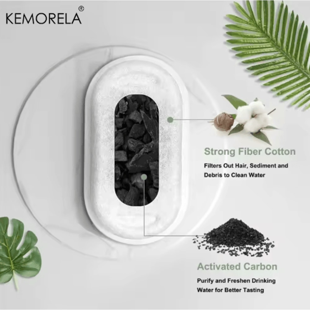 810PCS Pet Water Fountain Replacement Filters Activated Carbon Filters For Cat Dog Water Dispense 6