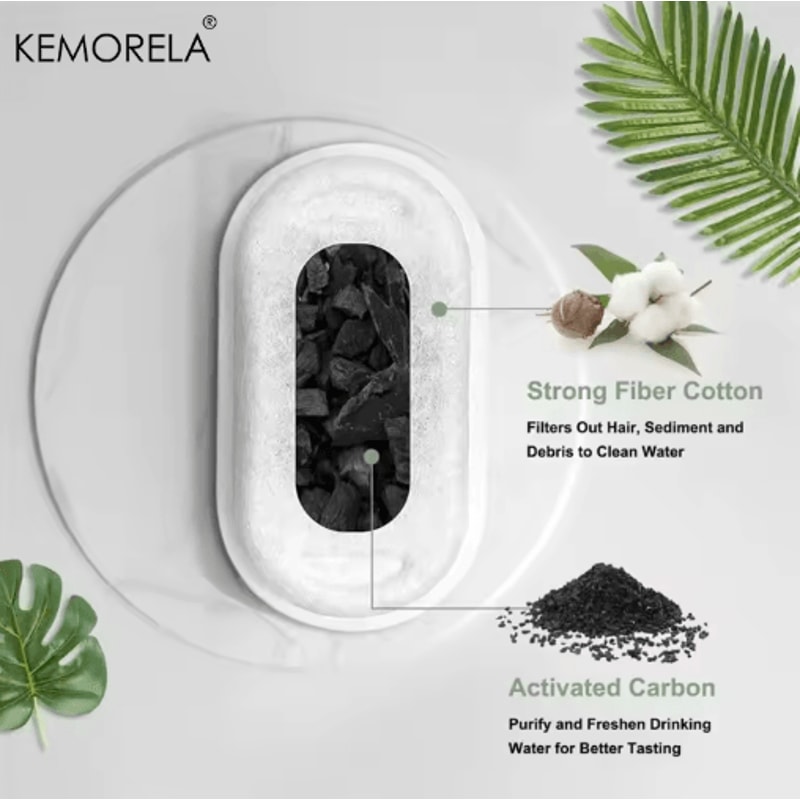 810PCS Pet Water Fountain Replacement Filters Activated Carbon Filters For Cat Dog Water Dispense 6