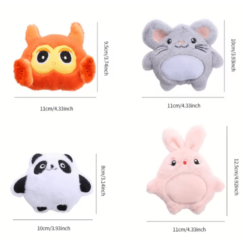 Plush Mouse Rabbit Pet Toy Set Soft BiteResistant Interactive Toy For Cats And Small Dogs 5