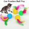 Colorful Feather Golf Ball Cat Toy Set Interactive Catch Chase Toys For Curious Cats 0