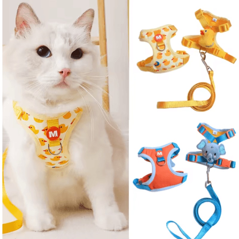 NoPull EscapeProof Cat Harness Leash Set Adjustable Mesh Vest For Cats And Small Dogs 6