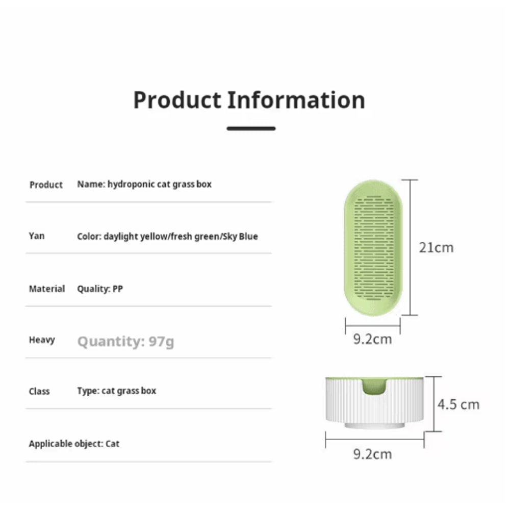 Hydroponic Cat Grass Growing Kit Soilless Cat Treat Planter For Fresh Indoor Cat Grass 7