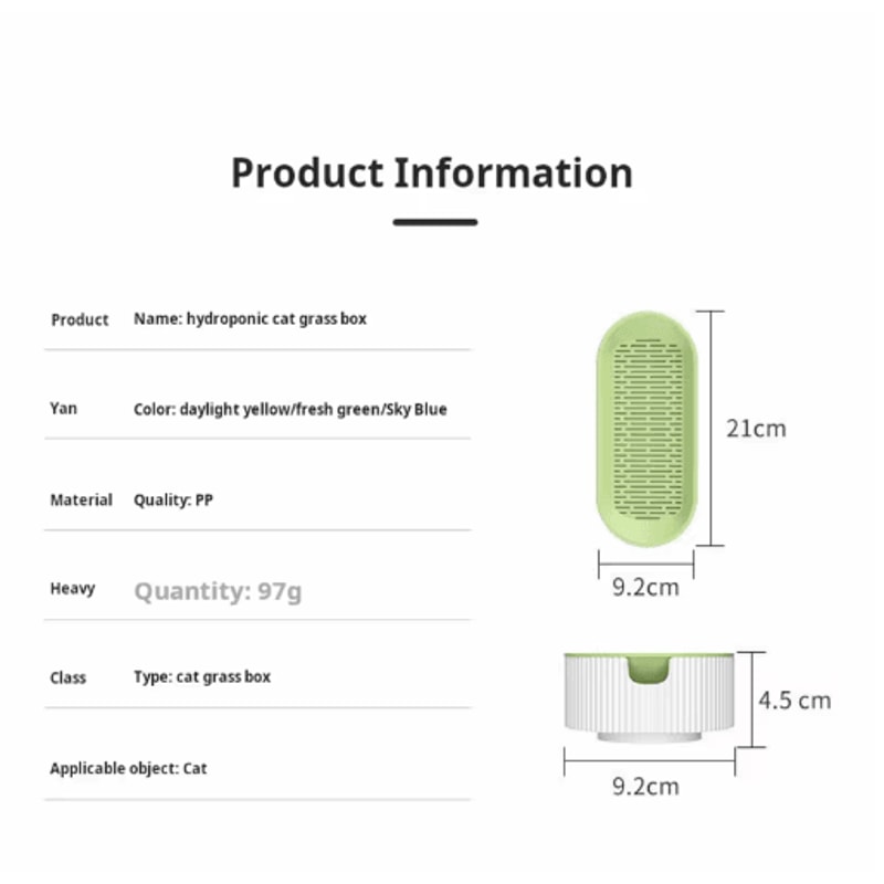 Hydroponic Cat Grass Growing Kit Soilless Cat Treat Planter For Fresh Indoor Cat Grass 7