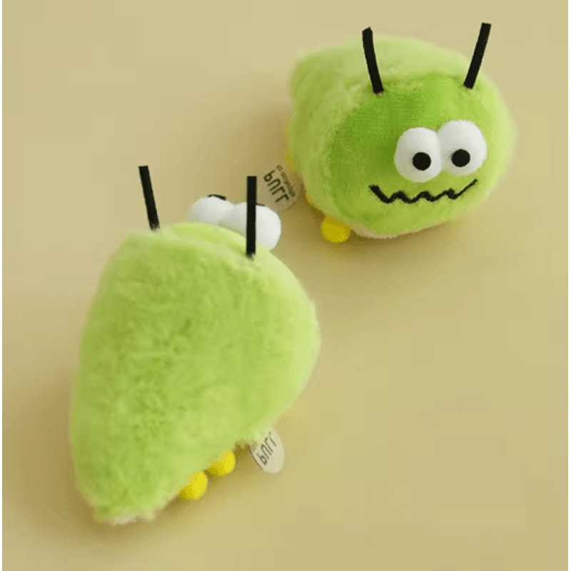 Cute Green Bug Catnip Plush Toy Interactive Squeaky Chew Toy For Cats And Kittens 1