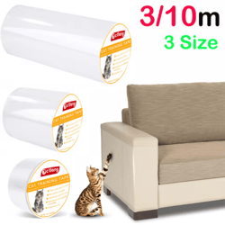 transparent cat scratch deterrent tape – self-adhesive furniture protector for cat