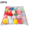 102030PCS Mini Pompom Cat Toy Set Colorful Plush Balls For Active Kittens And Cats 2