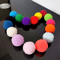 102030PCS Mini Pompom Cat Toy Set Colorful Plush Balls For Active Kittens And Cats 6