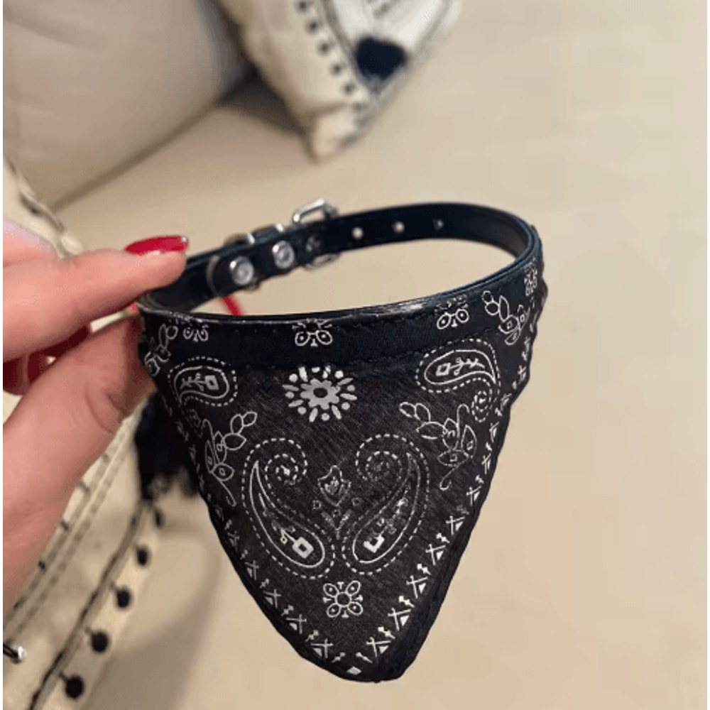 Cute Printed Bandana Pet Collar Adjustable Triangle Scarf For Cats Kittens Small Dogs 10