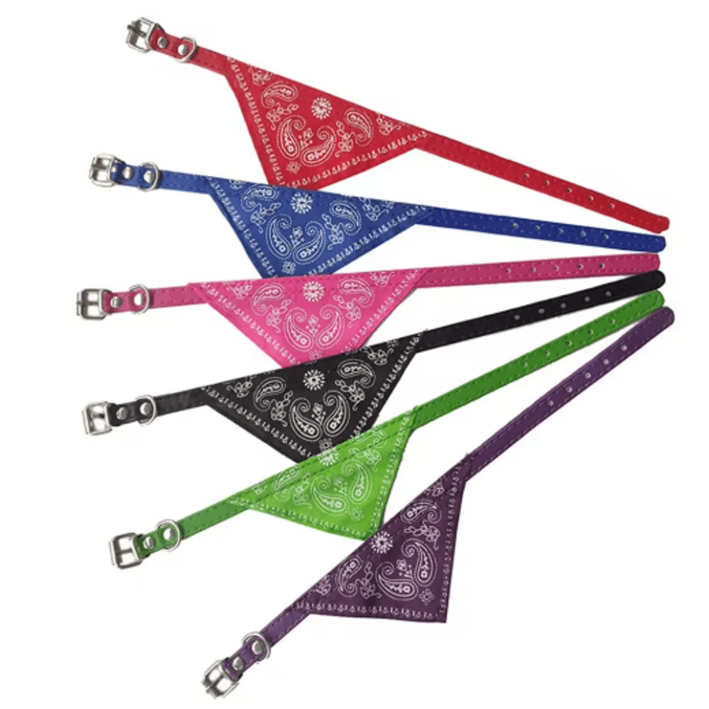 Cute Printed Bandana Pet Collar Adjustable Triangle Scarf For Cats Kittens Small Dogs 11