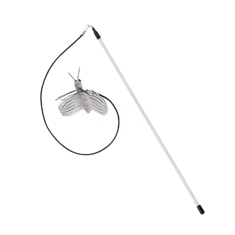 DrDC Dragonfly Feather Cat Wand Refill Interactive Teaser Stick Replacement Head For Cats 1