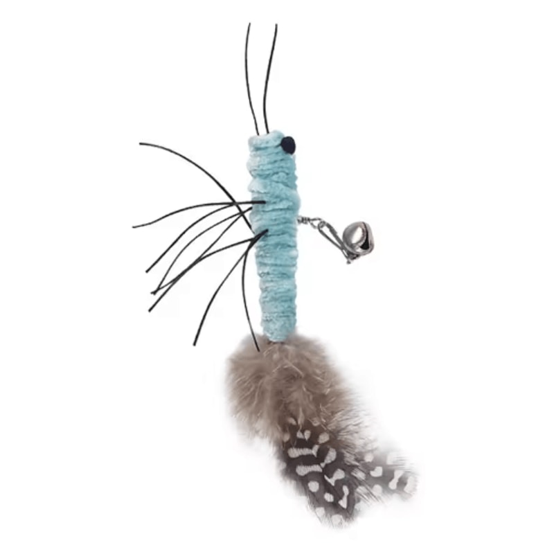 DrDC Dragonfly Feather Cat Wand Refill Interactive Teaser Stick Replacement Head For Cats 2