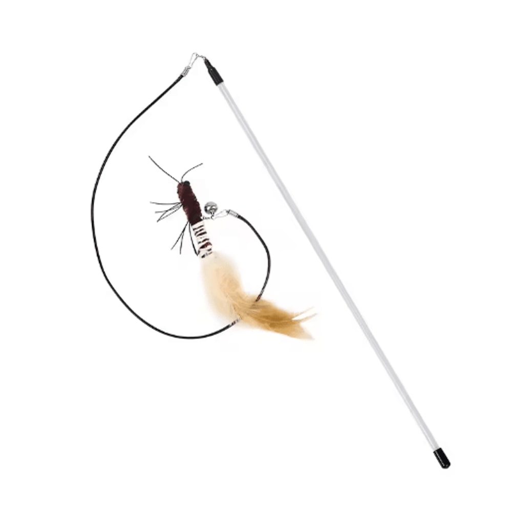 DrDC Dragonfly Feather Cat Wand Refill Interactive Teaser Stick Replacement Head For Cats 3