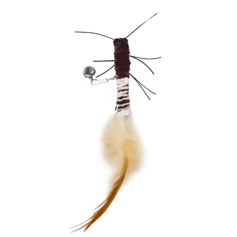DrDC Dragonfly Feather Cat Wand Refill Interactive Teaser Stick Replacement Head For Cats 4