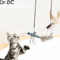 DrDC Dragonfly Feather Cat Wand Refill Interactive Teaser Stick Replacement Head For Cats 8
