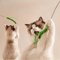Interactive Feather Tail Cat Wand Toy Long Pole Teaser Stick For Active Cats And Kittens 4