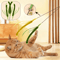 Interactive Feather Tail Cat Wand Toy Long Pole Teaser Stick For Active Cats And Kittens 0