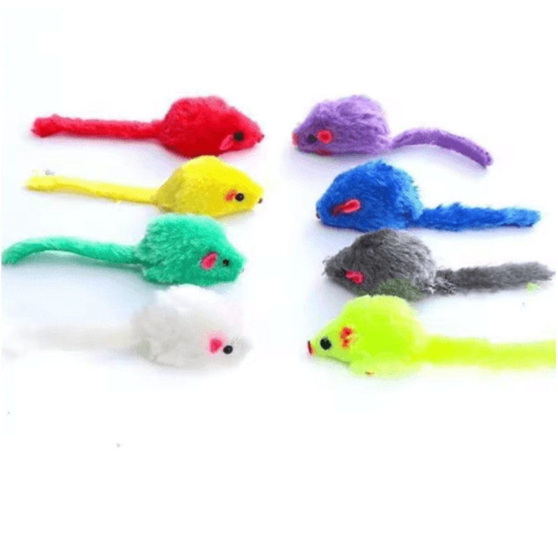Squeaky Catnip Mouse Toy Faux Fur Interactive Training Toy For Cats And Kittens 2
