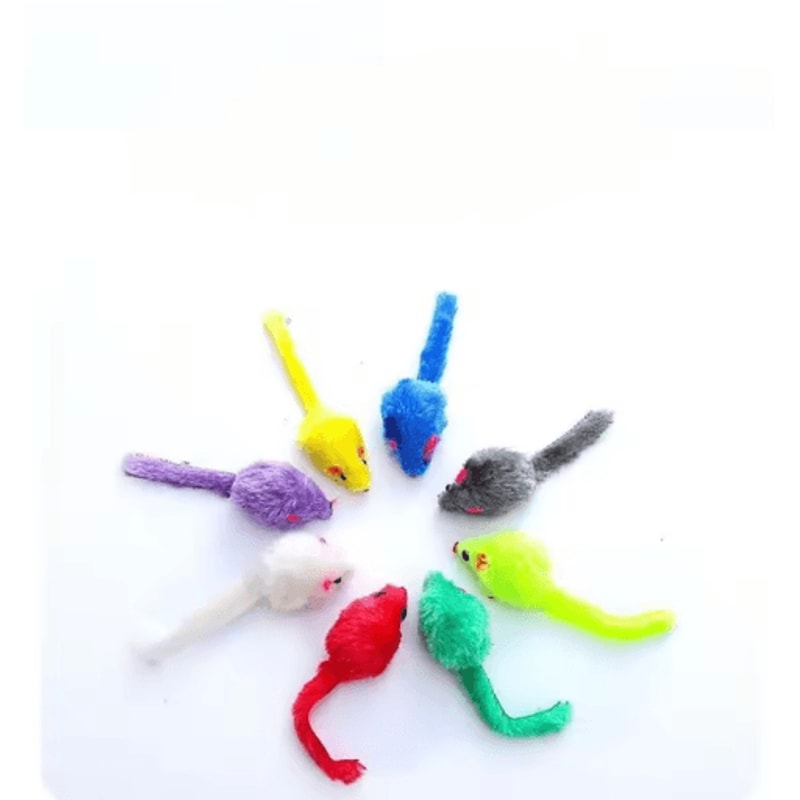 Squeaky Catnip Mouse Toy Faux Fur Interactive Training Toy For Cats And Kittens 3