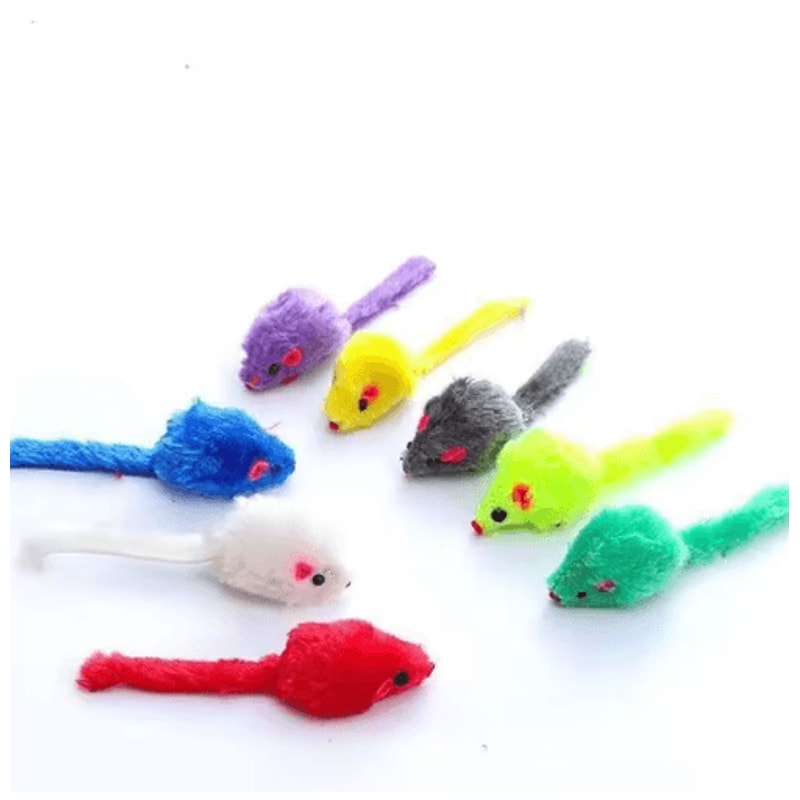 Squeaky Catnip Mouse Toy Faux Fur Interactive Training Toy For Cats And Kittens 6