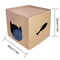 Foldable Cat House With Corrugated Scratching Board Cozy Hideout Play Space For Cats And Small Pet 2