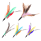5PCS Feather Cat Wand Refill Set Colorful Interactive Replacement Teaser Toys For Cats 1