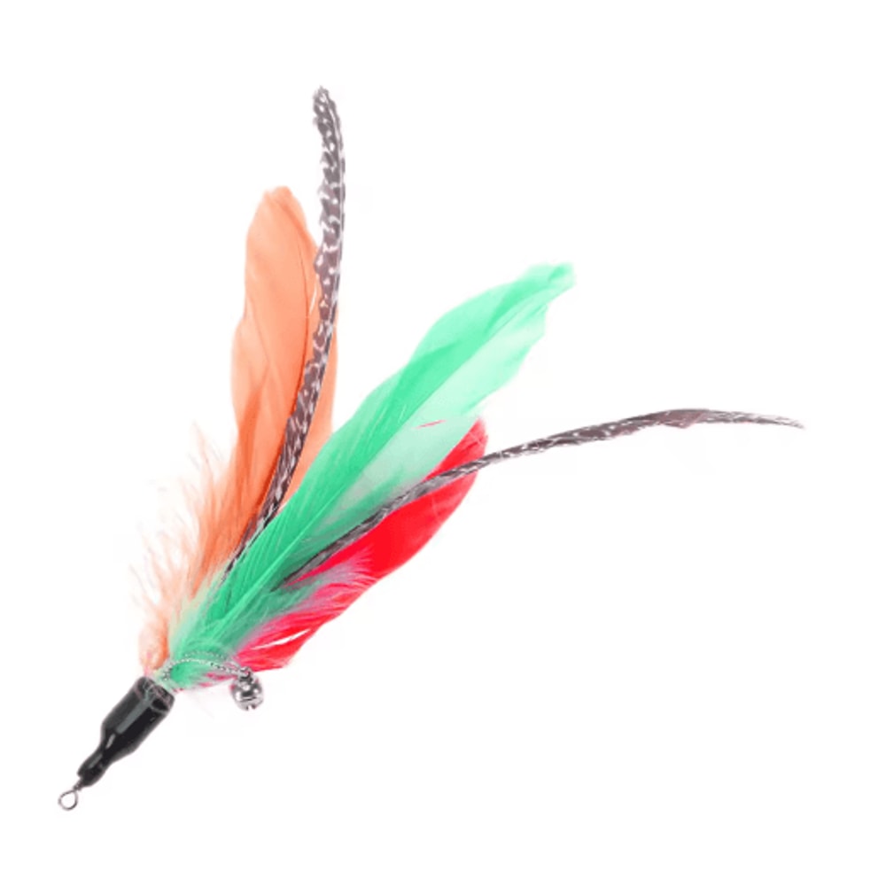 5PCS Feather Cat Wand Refill Set Colorful Interactive Replacement Teaser Toys For Cats 2