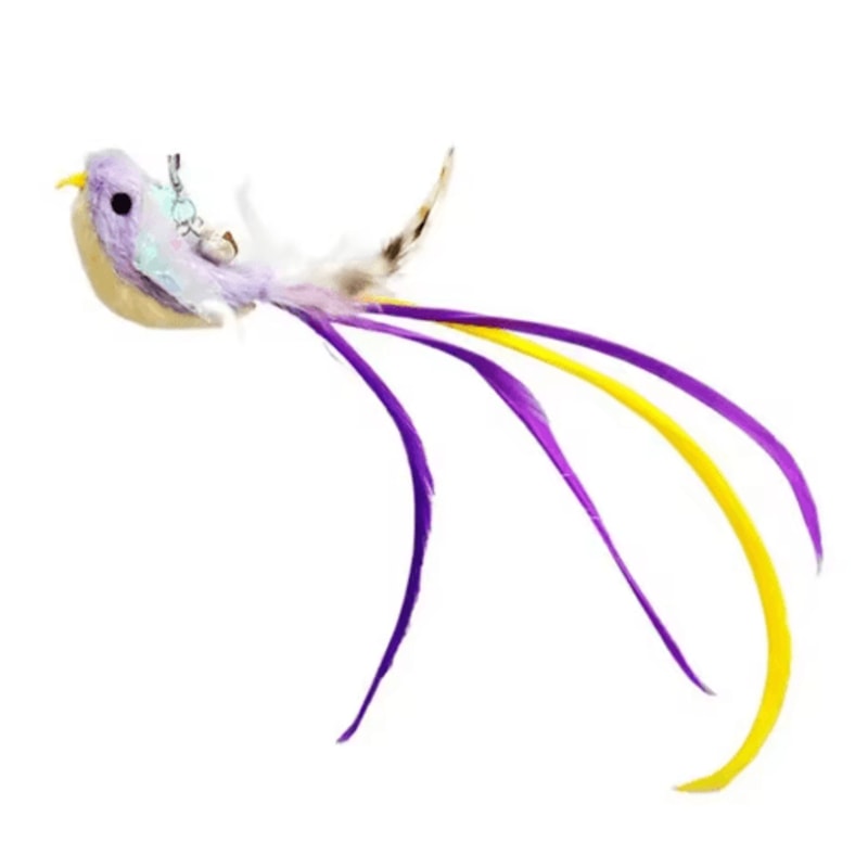 Feather Bird Cat Teaser Refill Interactive Suction Cup Wand Replacement Toy For Cats 1