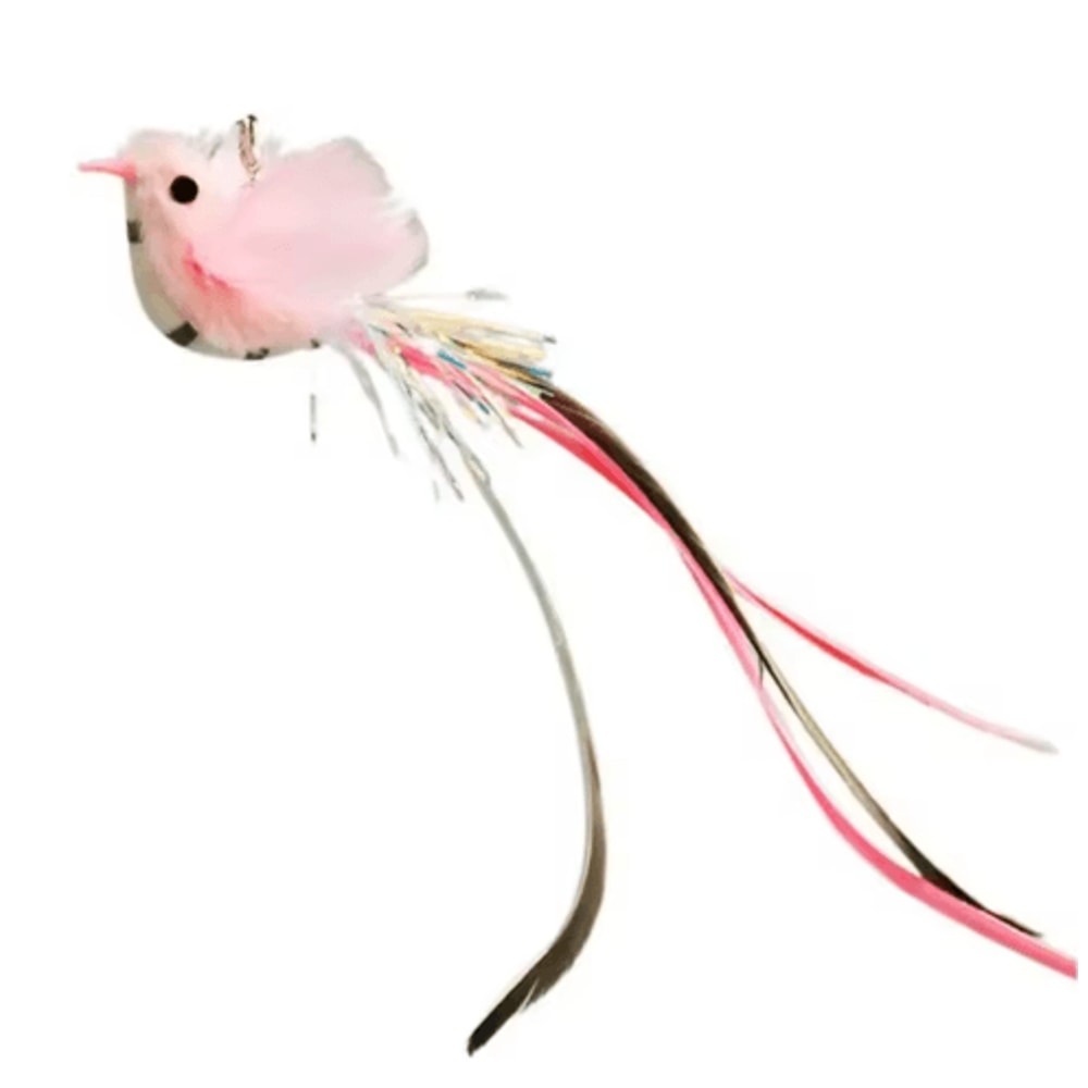 Feather Bird Cat Teaser Refill Interactive Suction Cup Wand Replacement Toy For Cats 2