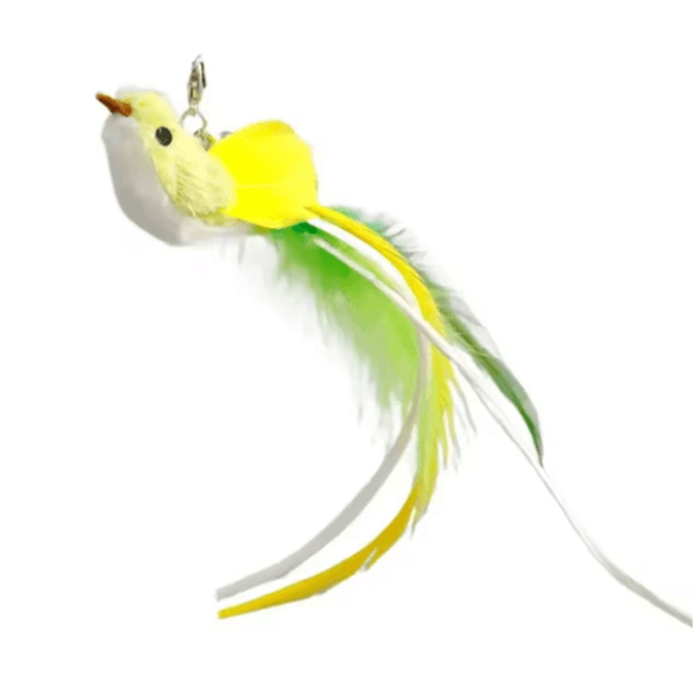 Feather Bird Cat Teaser Refill Interactive Suction Cup Wand Replacement Toy For Cats 3
