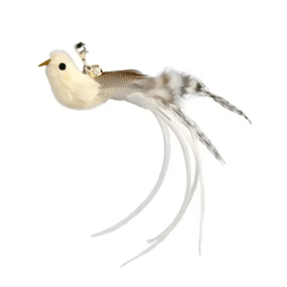 Feather Bird Cat Teaser Refill Interactive Suction Cup Wand Replacement Toy For Cats 4