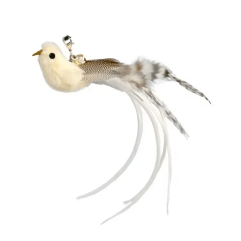 Feather Bird Cat Teaser Refill Interactive Suction Cup Wand Replacement Toy For Cats 4