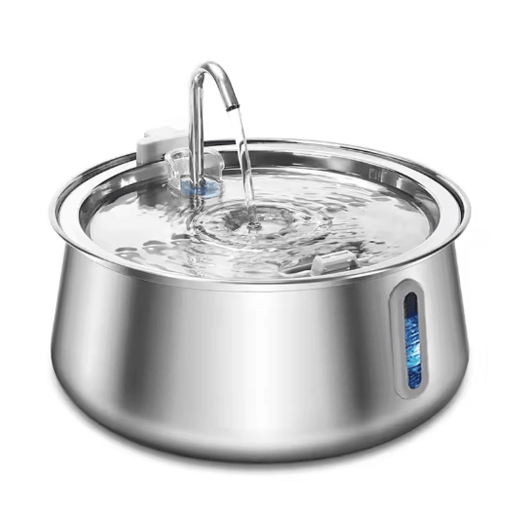 Pure Flow 4L Stainless Steel Cat Water Fountain Ultra Quiet Pet Water Dispenser With MultiLayer Fil 2