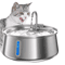 Pure Flow 4L Stainless Steel Cat Water Fountain Ultra Quiet Pet Water Dispenser With MultiLayer Fil 0
