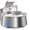 Pure Flow 4L Stainless Steel Cat Water Fountain Ultra Quiet Pet Water Dispenser With MultiLayer Fil 0