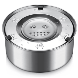 splash guard stainless steel floating pet water bowl – no-spill anti-splash water feeder for dogs & cats