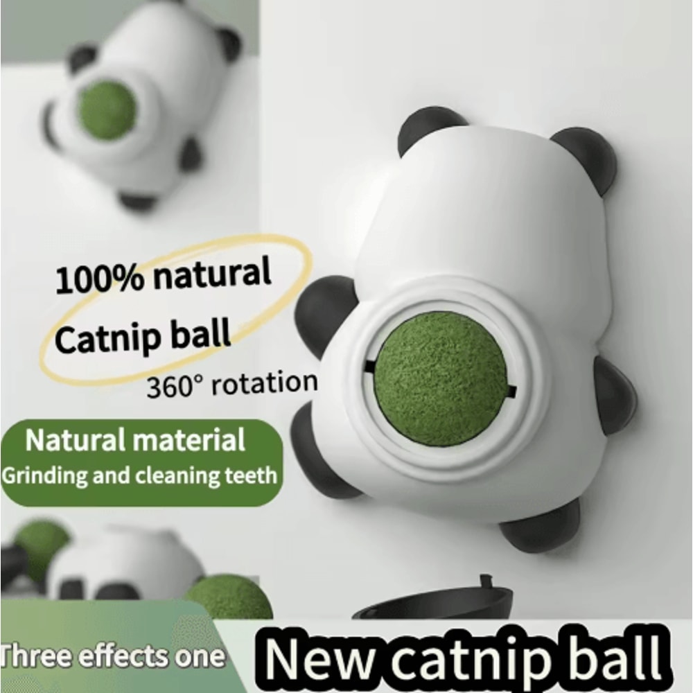 Purr Fresh Natural Catnip Wall Ball Teeth Cleaning Lick Chew Toy For Cats 0
