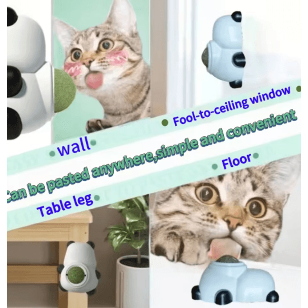 Purr Fresh Natural Catnip Wall Ball Teeth Cleaning Lick Chew Toy For Cats 7