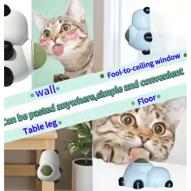 Purr Fresh Natural Catnip Wall Ball Teeth Cleaning Lick Chew Toy For Cats 7