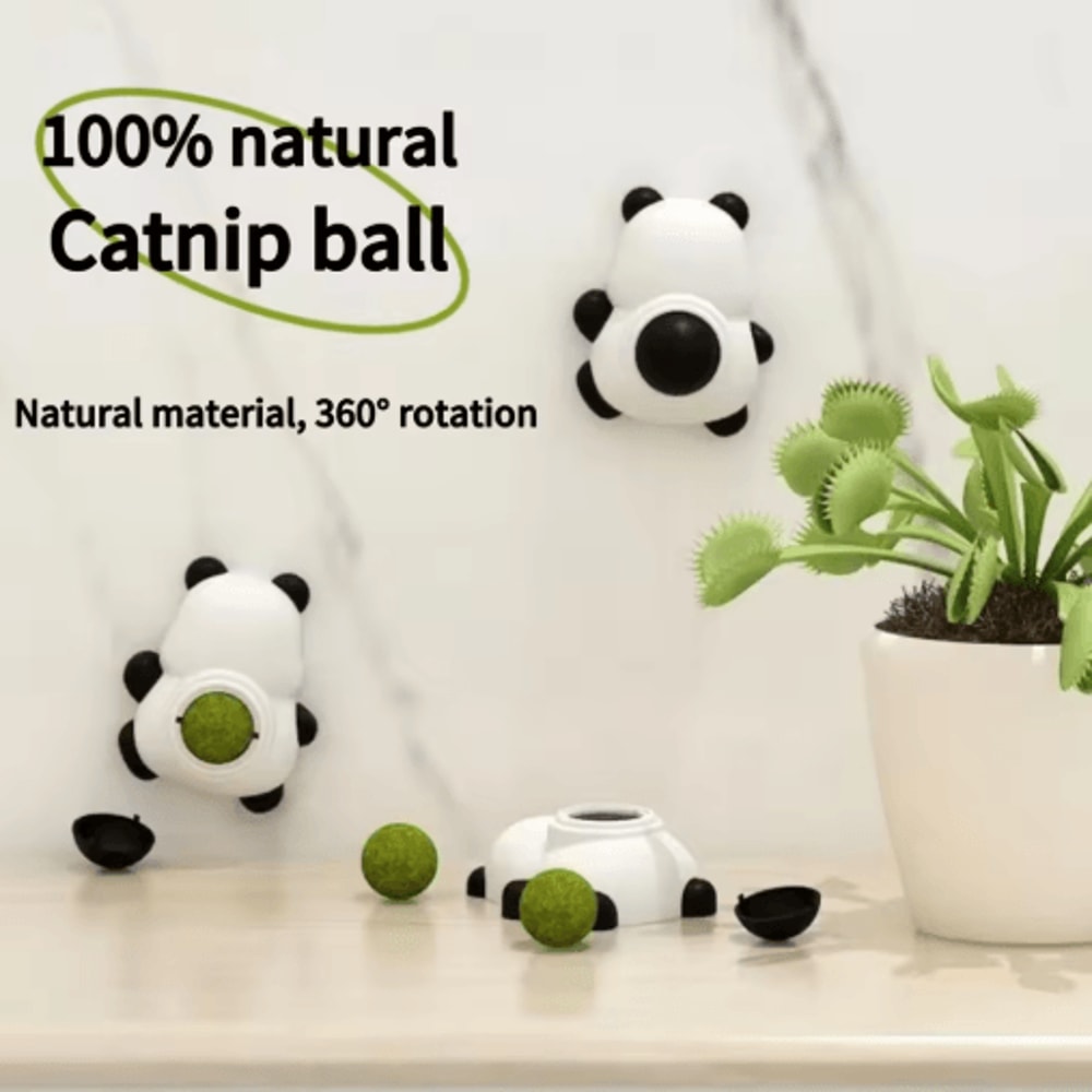 Purr Fresh Natural Catnip Wall Ball Teeth Cleaning Lick Chew Toy For Cats 9