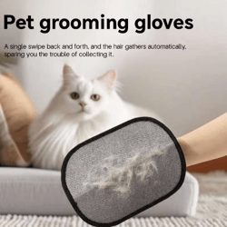 fur sweep reusable pet hair removal gloves electrostatic fur remover for sofas, furniture & pet bedding