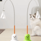 Feather Bounce Interactive Cat Teaser Wand Detachable BiteResistant Play Stick With Ball Toys For 5