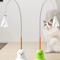 Feather Bounce Interactive Cat Teaser Wand Detachable BiteResistant Play Stick With Ball Toys For 5