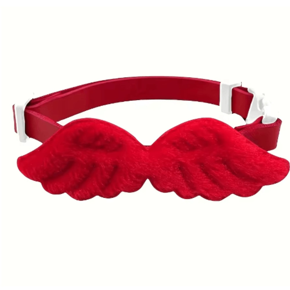 AngelPaws Pet Costume Collar Set Wings Bow Tie Holiday DressUp Accessory For Dogs Cats 2