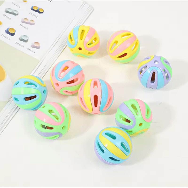 JingleBounce Bell Ball Cat Toy Colorful Interactive SelfPlay Toy For Cats Kittens 4