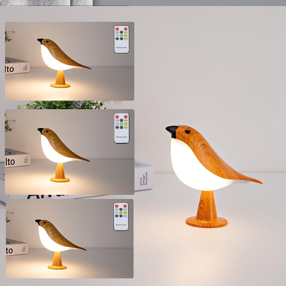 Cordless Bird Desk Lamp Touch Sensor Bedside Night Light With 3 Color Modes 1
