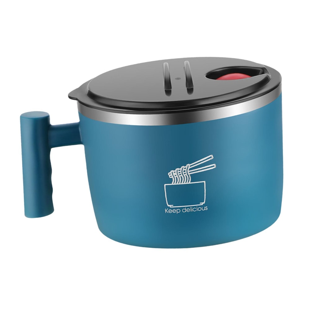 Stainless Steel Noodle Bowl With Lid And Drain Portable Soup Bowl 4