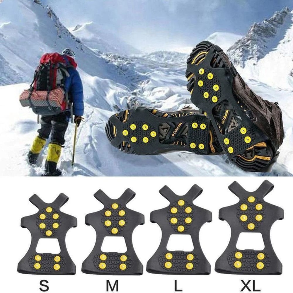 Anti Slip Ice Cleats Snow Traction Crampons With Steel Studs For Walking And Hiking 7